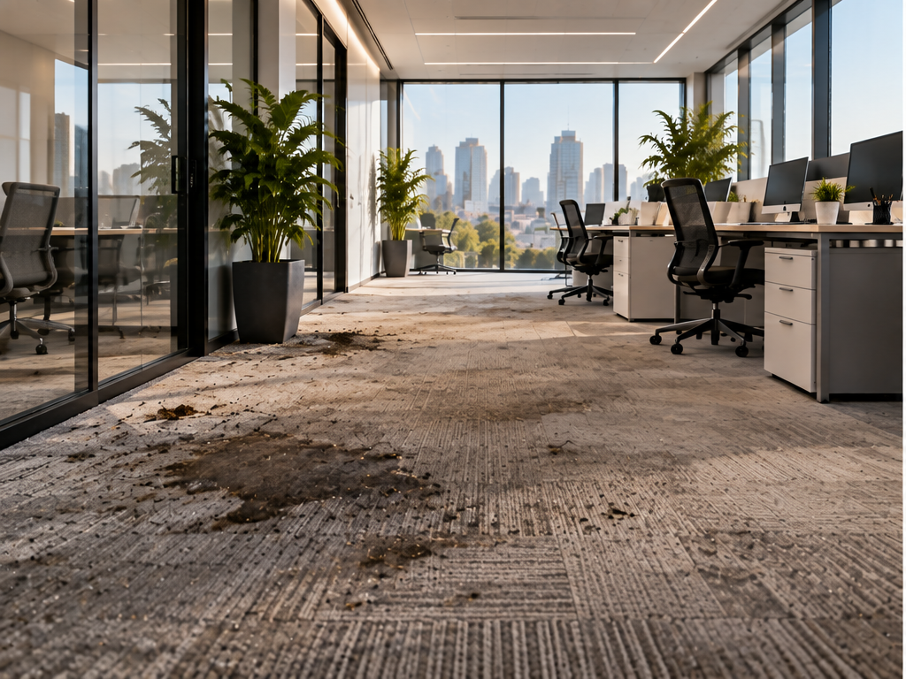 Office Carpet Dirty Before